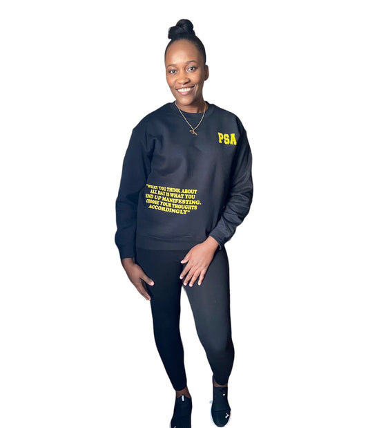 BLACK Unisex PSA Sweater